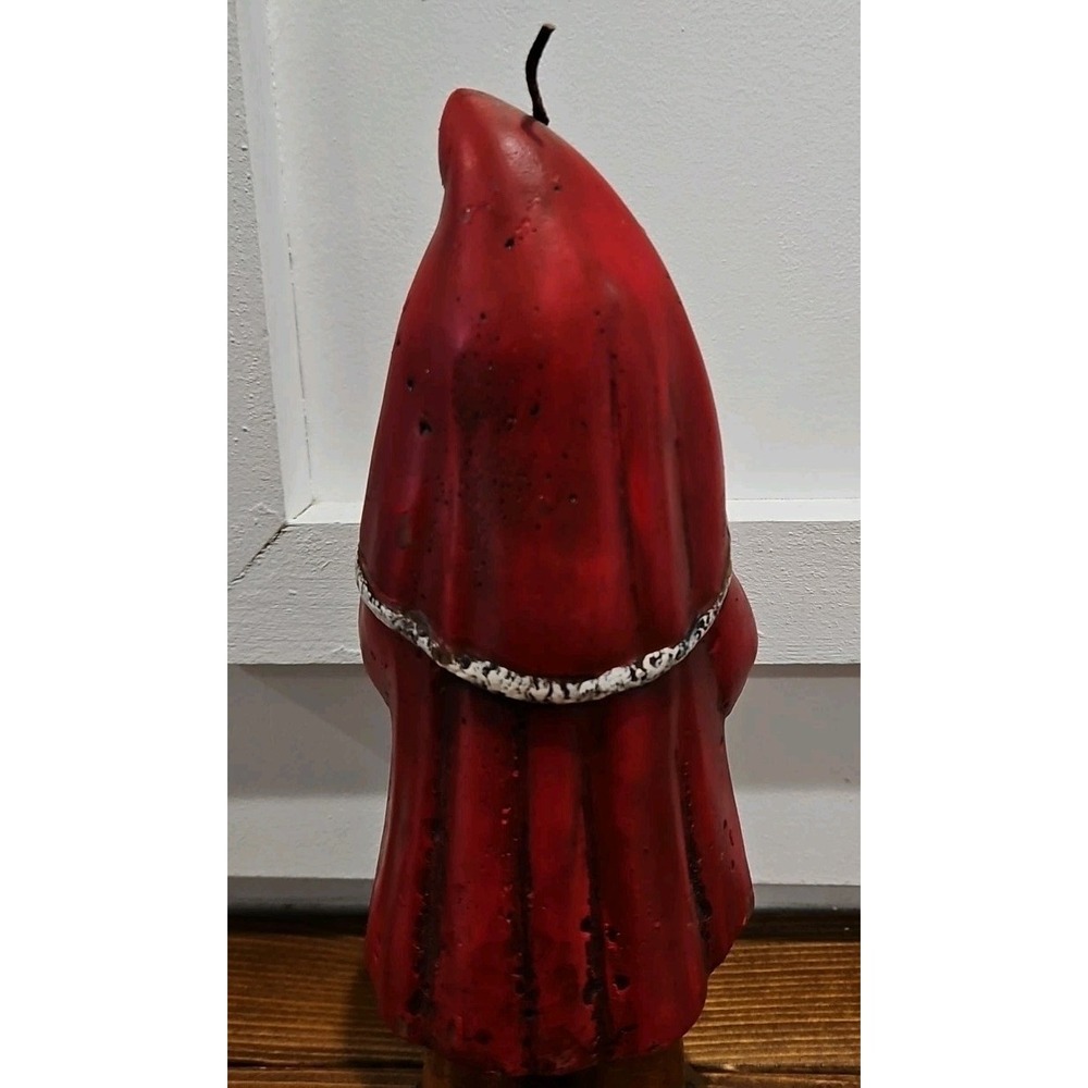 Vintage Old Christmas Chalkware Santa Claus Candle 9.5 × 3 Never Been Burned - Picture 6 of 11